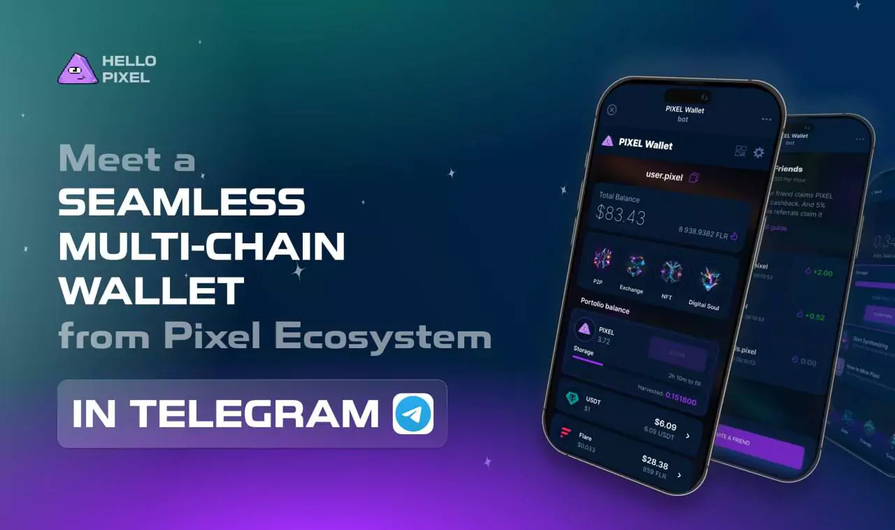 Pixel Wallet — новый криптокошелек в Telegram! Майним токены PXLs